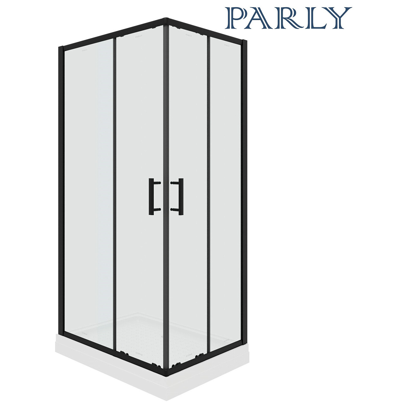 Душевой уголок прямоугольный с низким поддоном 80х120 см черный Parly ZQ121B-S - изображение 3