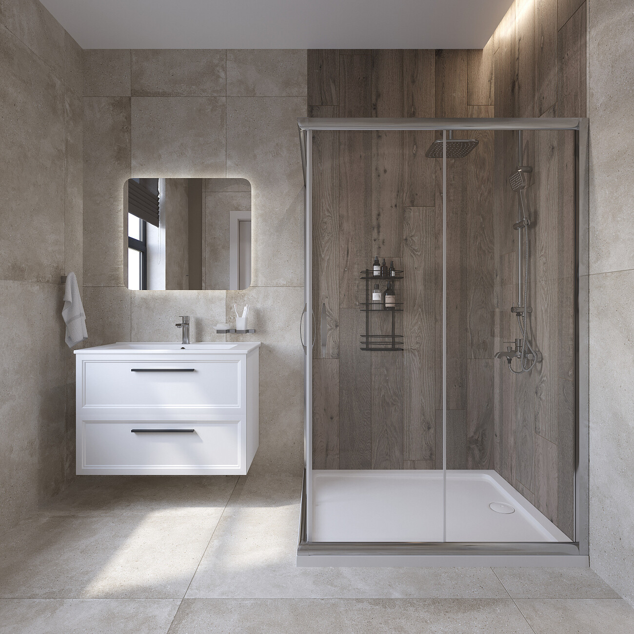 Душевой уголок прямоугольный 120х90 см хром Diwo "Суздаль" DS-SU-90х120-CR - изображение 4