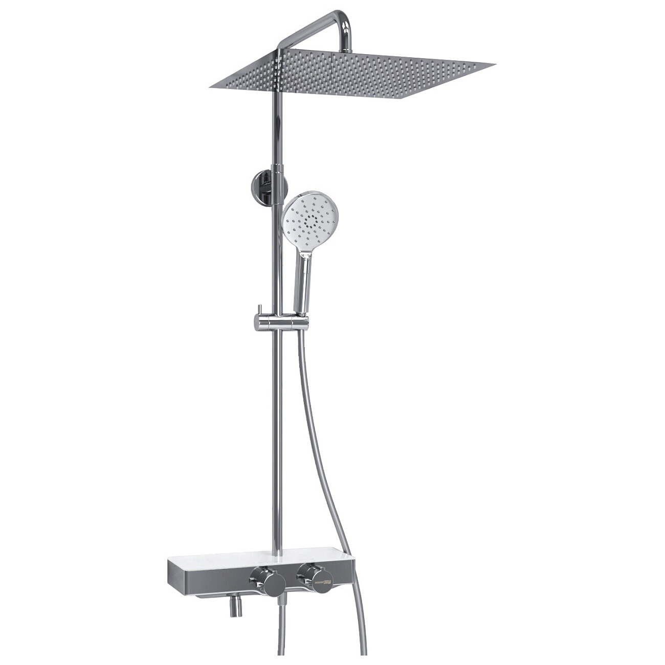 Душевой комплект с верхним душем и лейкой хром Wasserkraft A113.119.127.CH Thermo - изображение 3