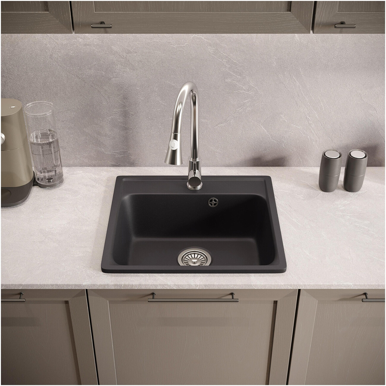 Смеситель для кухни латунный с выдвижным изливом сталь Domaci "Равенна" D99-120st - изображение 4