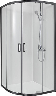 Душевой уголок четверть круга 100х100 см черный Aquatek AQ ARI RO 10020BL