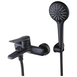 Смеситель для ванны черный Lemark Bronx LM3714BL