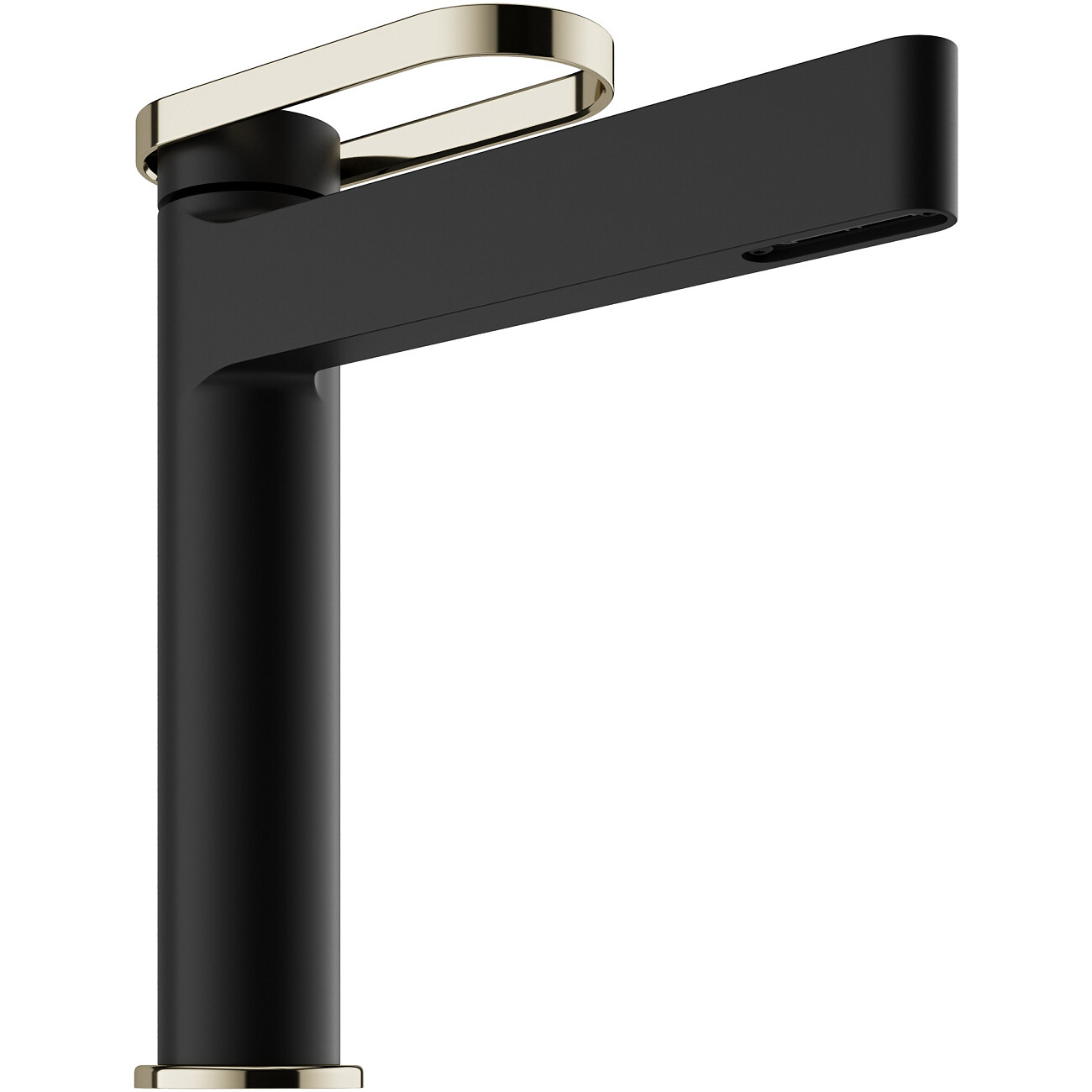 Смеситель для раковины однорычажный черный, золотой Stworki "Малунг" S11020BG - изображение 8