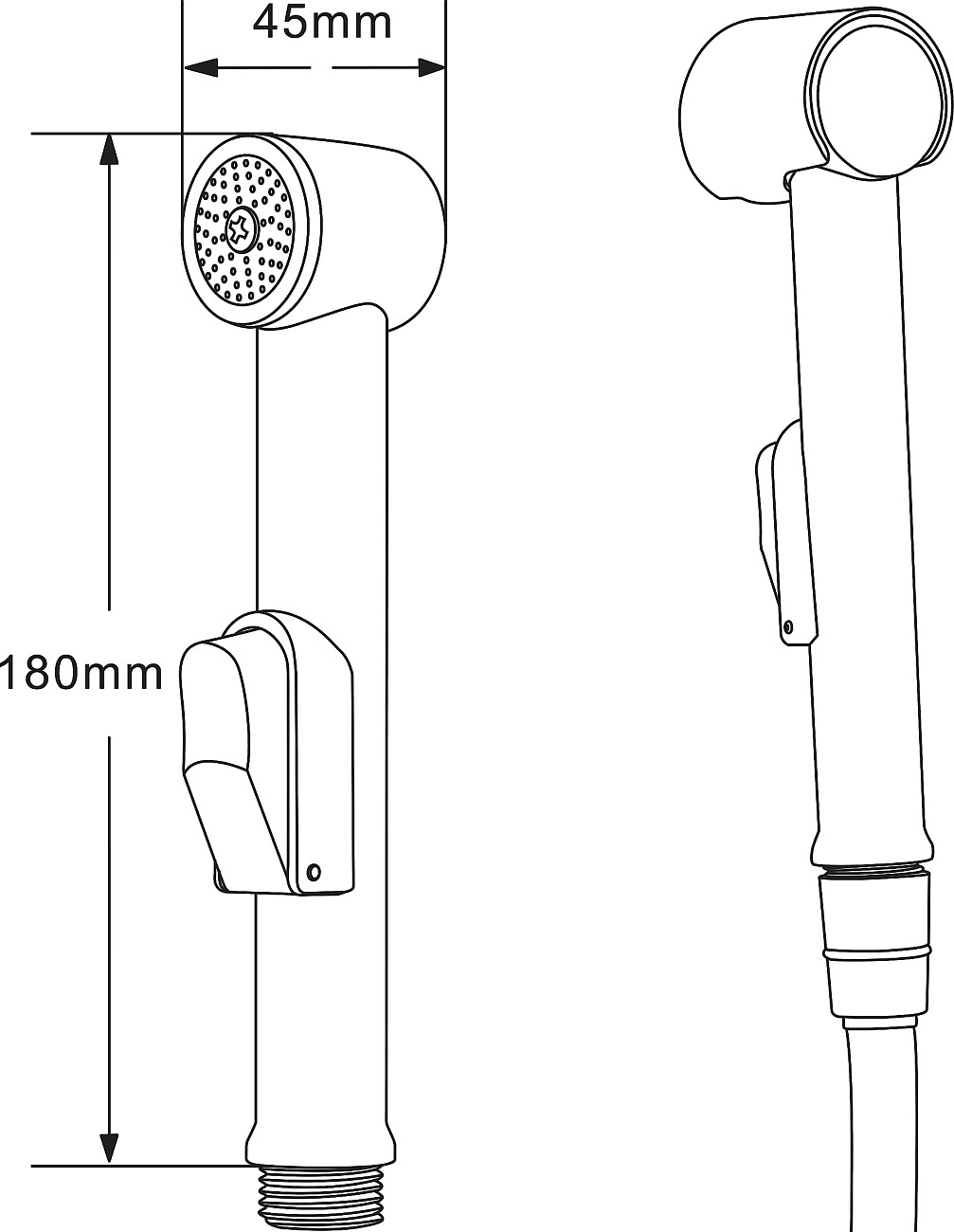 Гигиенический душ с держателем пластиковый хром Stworki "Ольборг" OL-08Sg - изображение 6