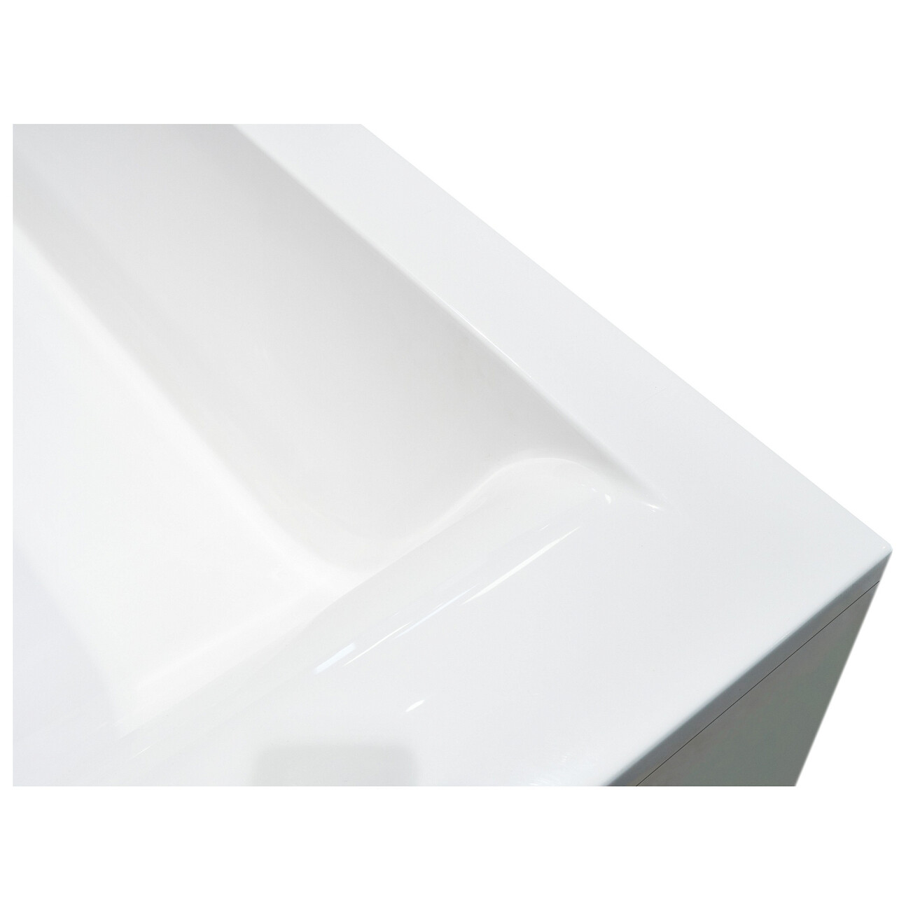 Ванна из искусственного мрамора прямоугольная 75х170 см белая Creto Venezia 1-1117 - изображение 4