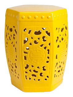 Табурет круглый керамический желтый Design Stool Yellow