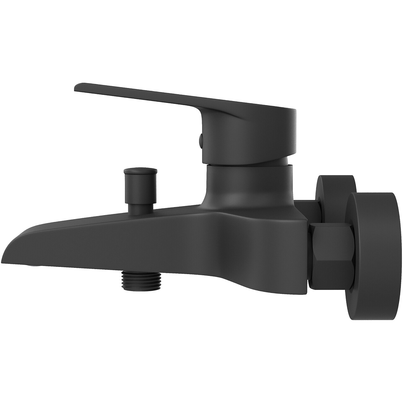 Смеситель для ванны с душем настенный черный Stworki "Эстфолл" S44100BK - изображение 7