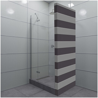 Душевая дверь распашная стеклянная 190х99 см хром &quot;Бруно&quot; Triton Щ0000053750