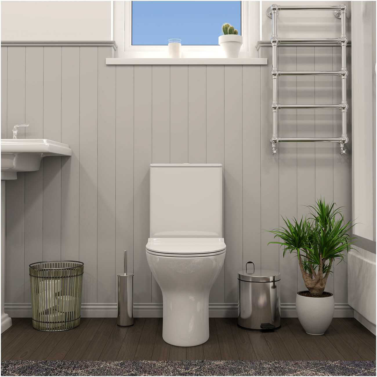 Унитаз-компакт безободковый с микролифтом белый Creto Cer C4 1803-Cer-C4NP - изображение 8