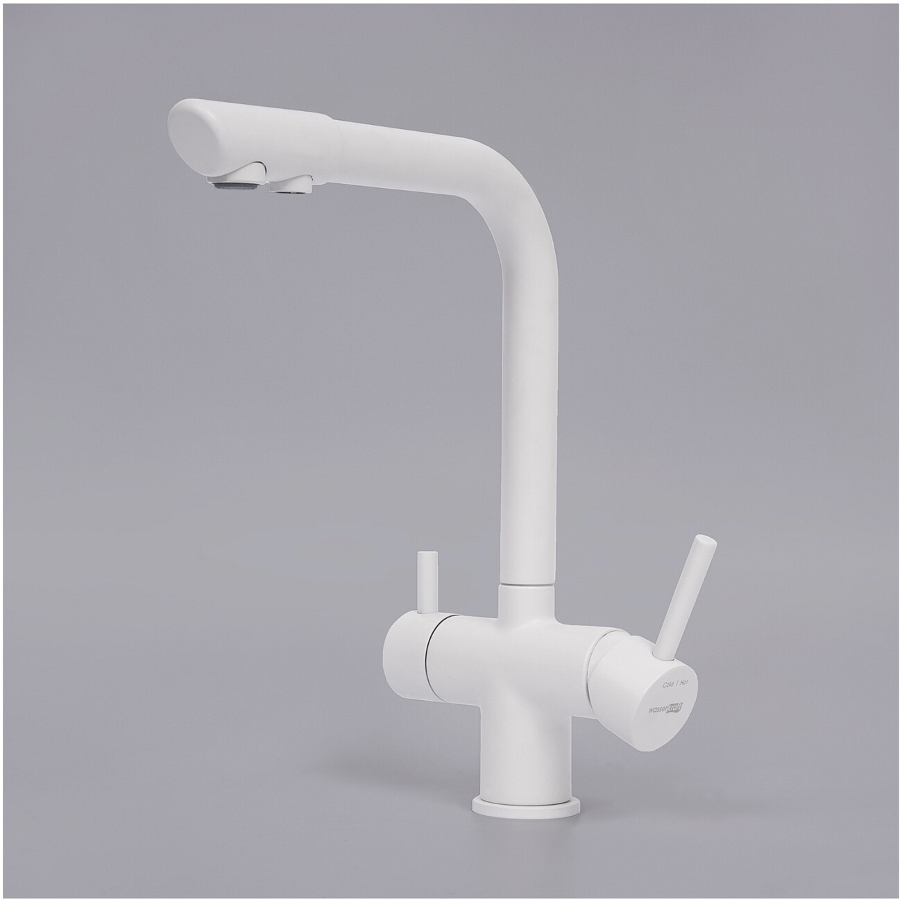 Смеситель для кухни под фильтр из латуни белый Wasserkraft A8357 - изображение 5