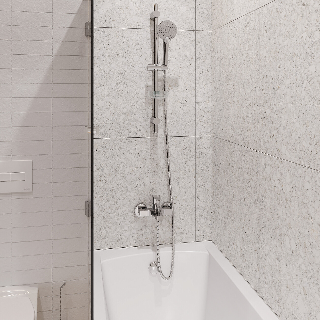 Смеситель для ванны с душем хром Mega Sun MG-SUN01 - изображение 6