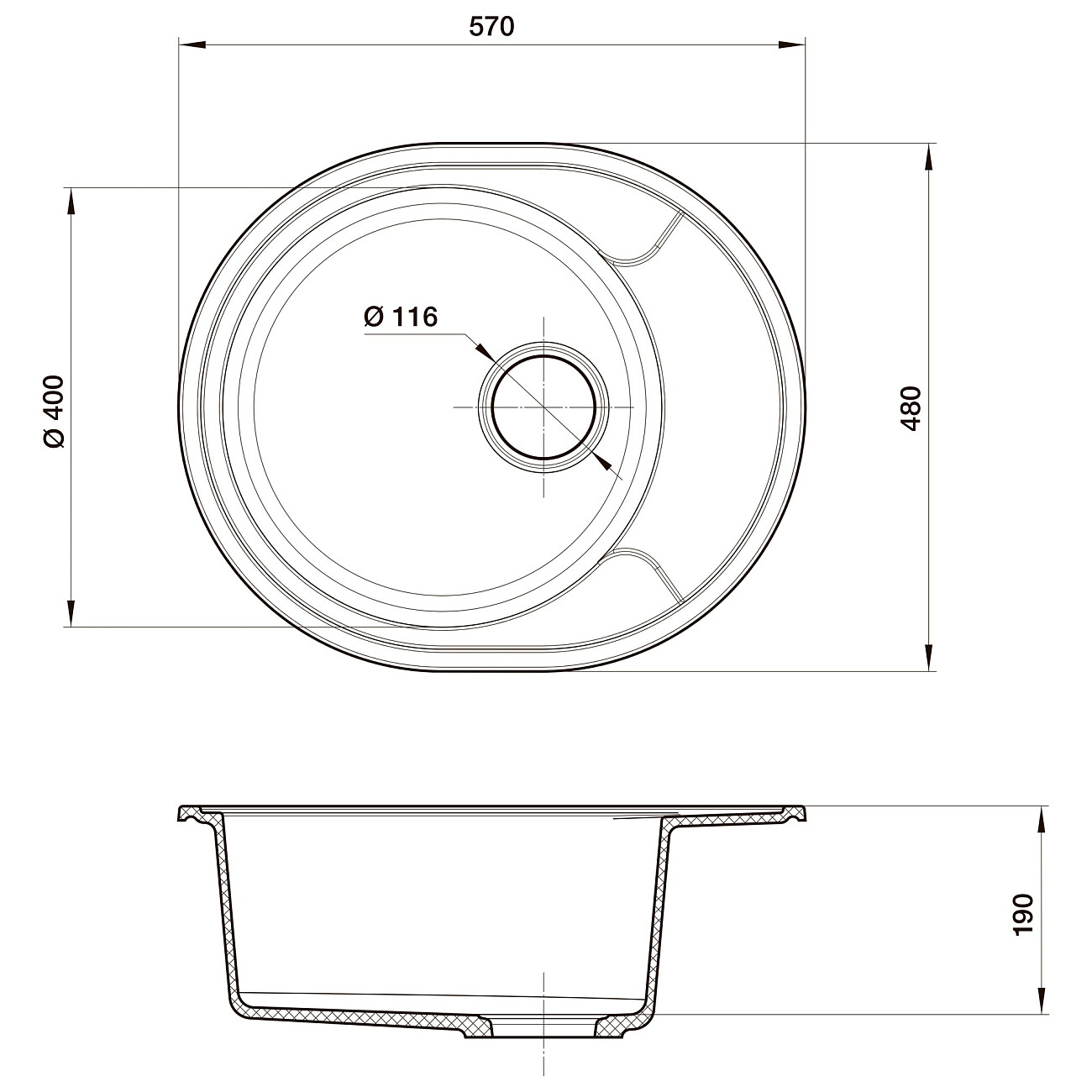 Мойка кухонная белая Reflection Allonge RF0658WH - изображение 4