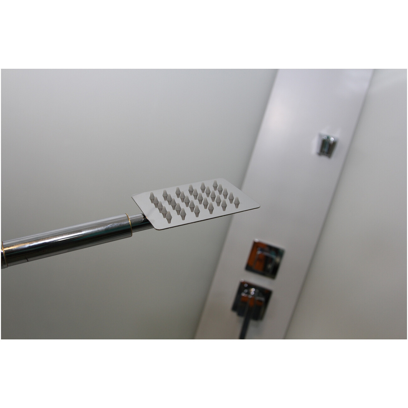 Душевая кабина пятиугольная без крыши с низким поддоном 90х90 см хром Cerutti SPA Chika 901T - изображение 3