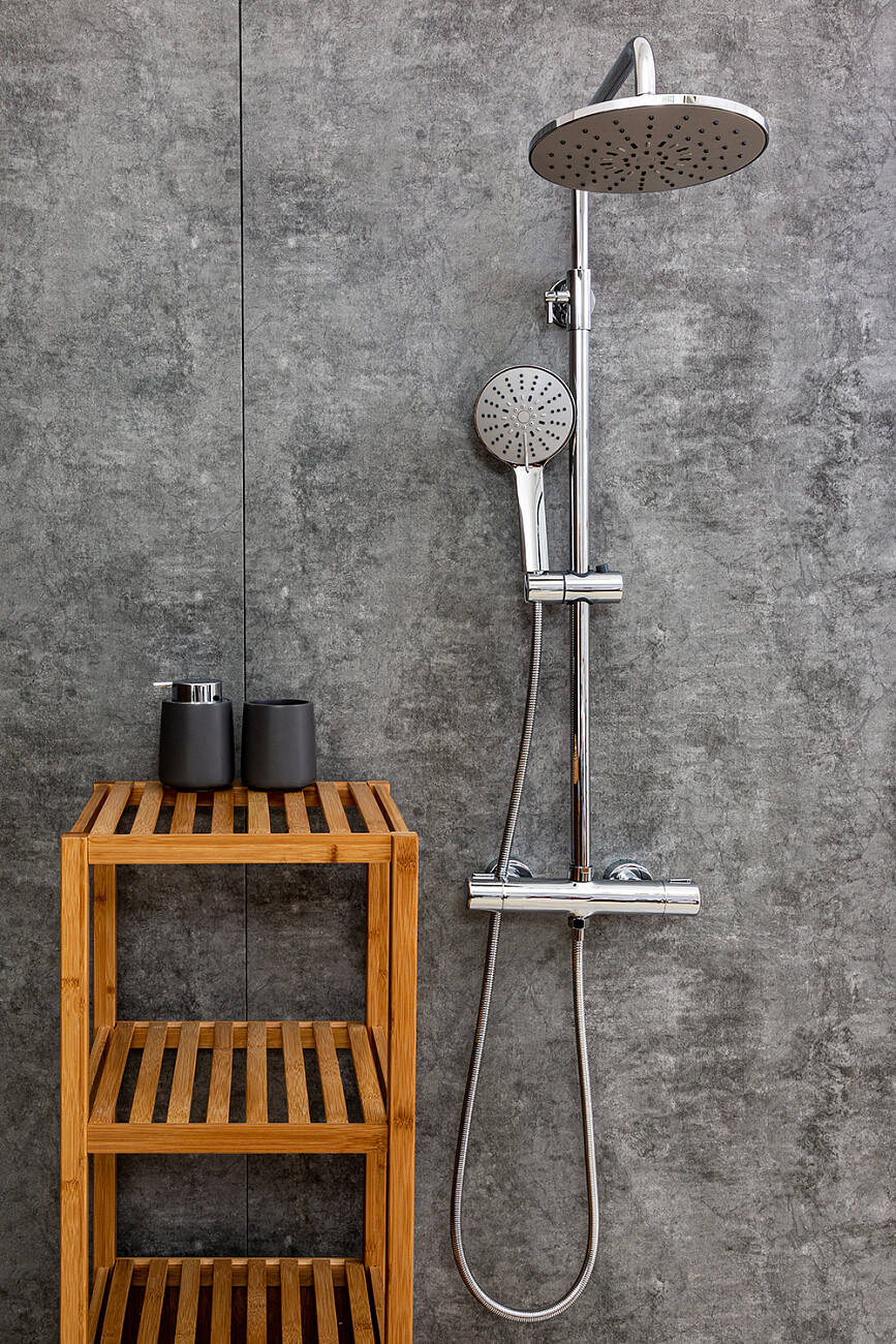 Душевая стойка с верхним душем и термостатом хром Stworki "Рандерс" RD-04cr - изображение 6