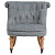 Кресло маленькое серо-синее со стяжкой Amelie