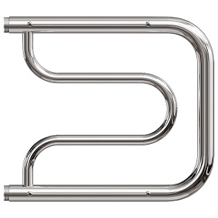 Полотенцесушитель водяной 32х40 см с полкой хром Point &quot;Фокстрот&quot; PN21334P