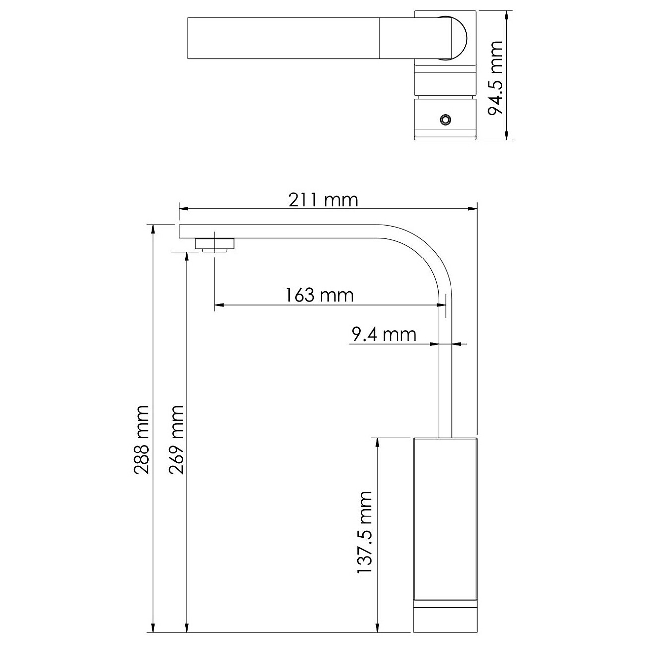 Смеситель для кухни из латуни черный Wasserkraft 2007 - изображение 11