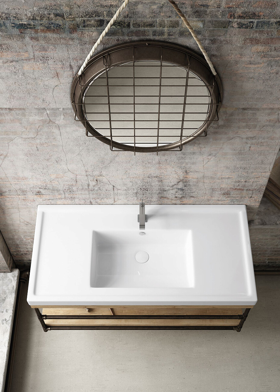 Раковина накладная керамическая прямоугольная 48,5х99 см белая Stworki 8100-KL - изображение 5