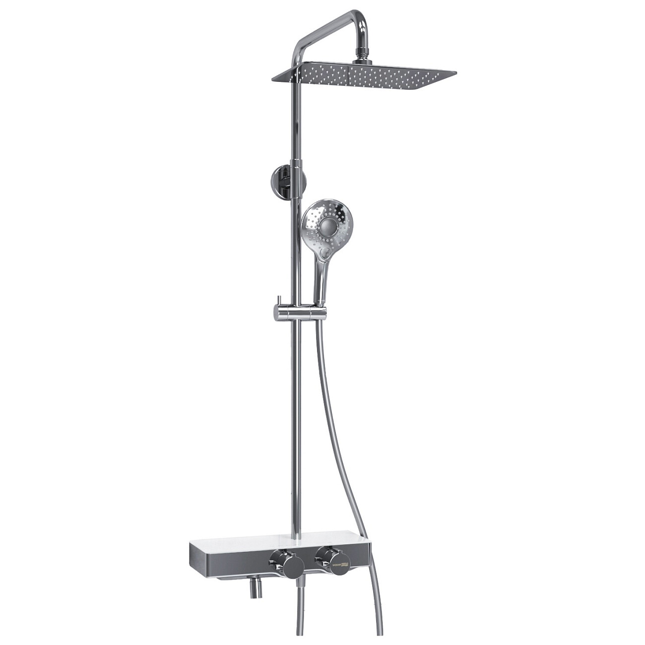Душевой комплект с верхним душем и лейкой хром Wasserkraft A113.069.101.CH Thermo - изображение 3