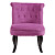 Кресло мягкое с деревянными ножками фуксия Dawson