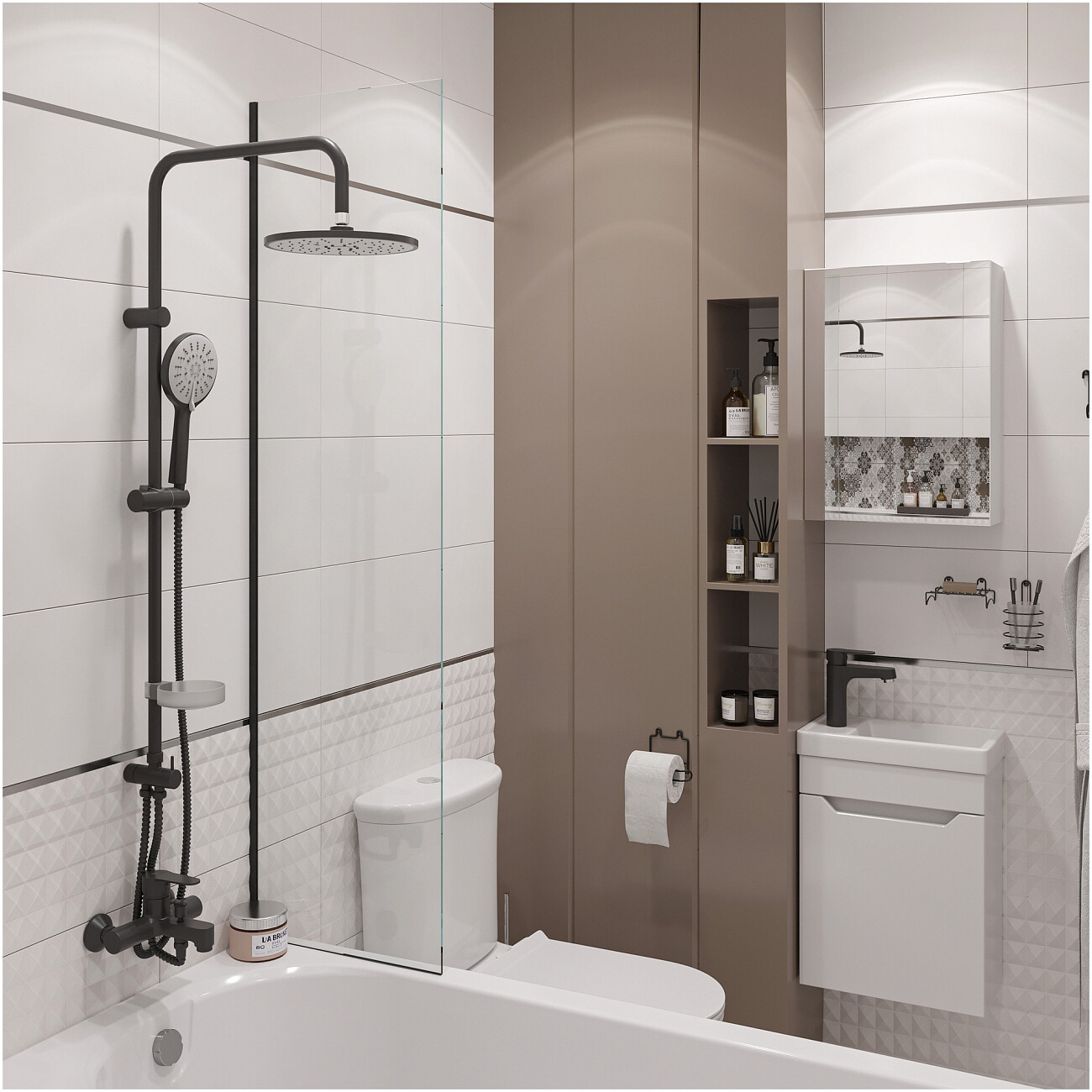 Смеситель для раковины черный Diwo "Ярославль" YAR-01b - изображение 5