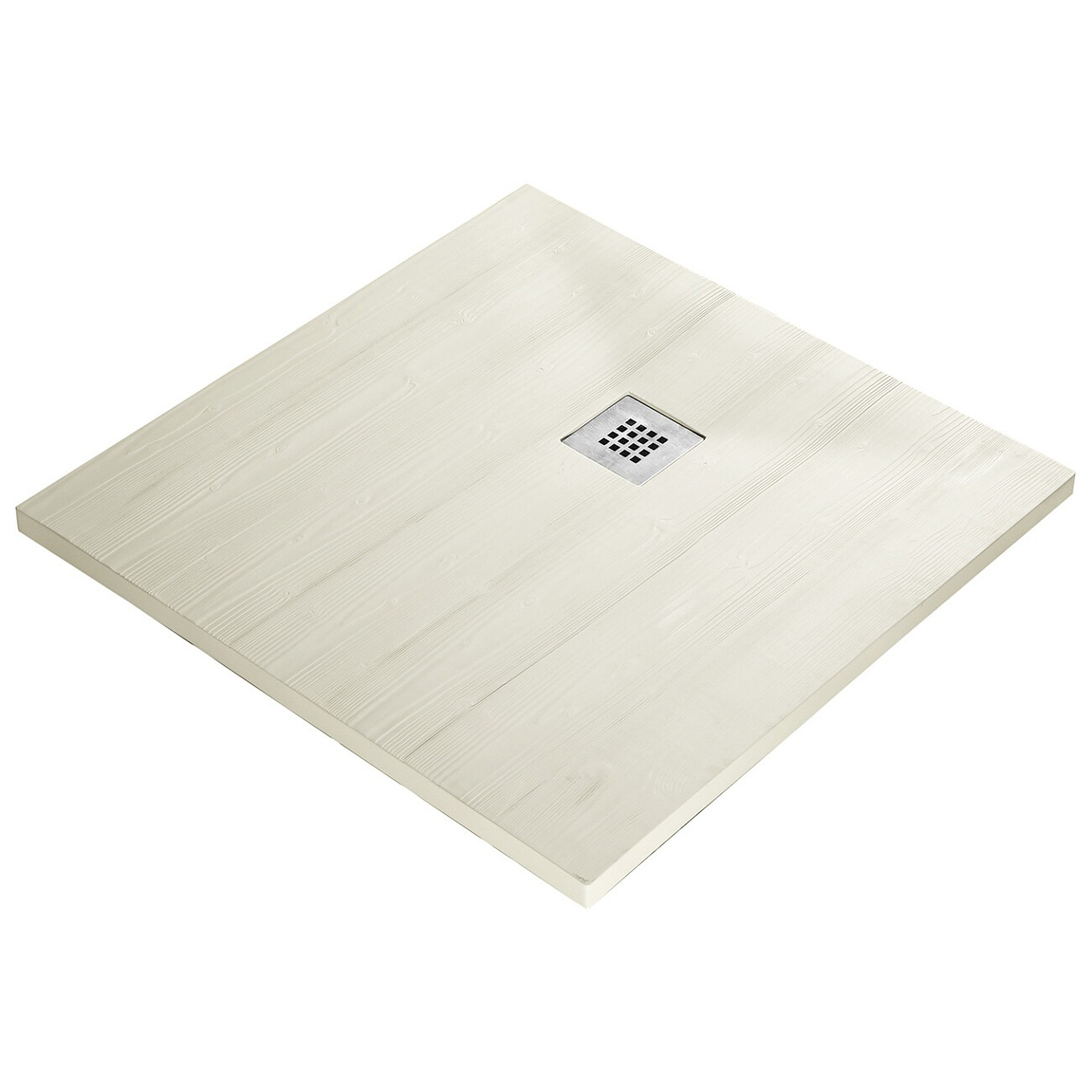 Душевой поддон из искусственного камня квадратный 90х90 см слоновая кость Wasserkraft Aller 10T03 - изображение 2