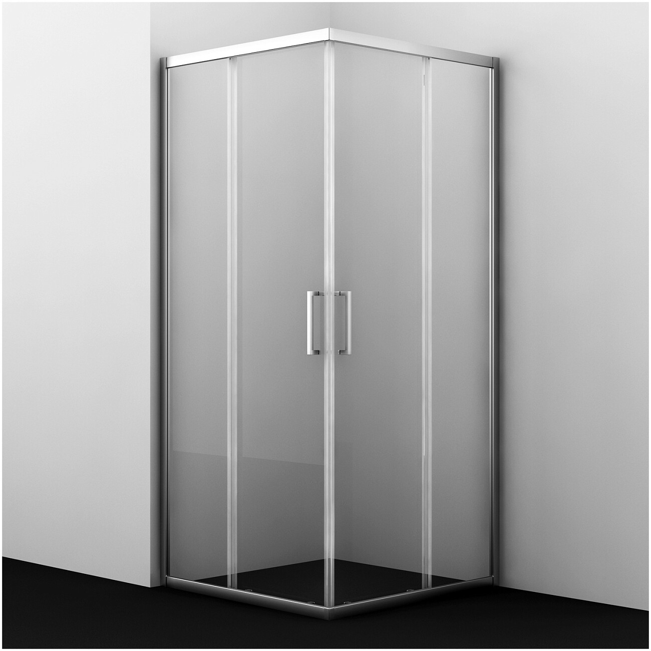 Душевой уголок квадратный 90х90 см хром Wasserkraft Main 41S03 - изображение 2