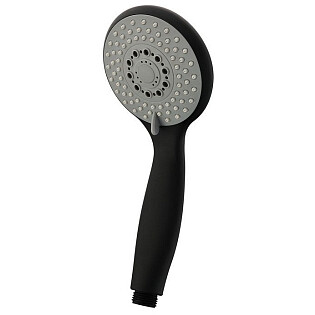 Лейка для ручного душа круглая 8 см серая, черная D&K DC1101305