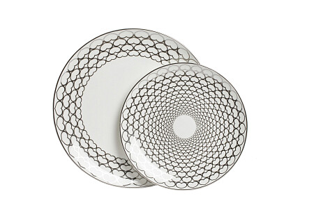 Комплект тарелок Hearts White
