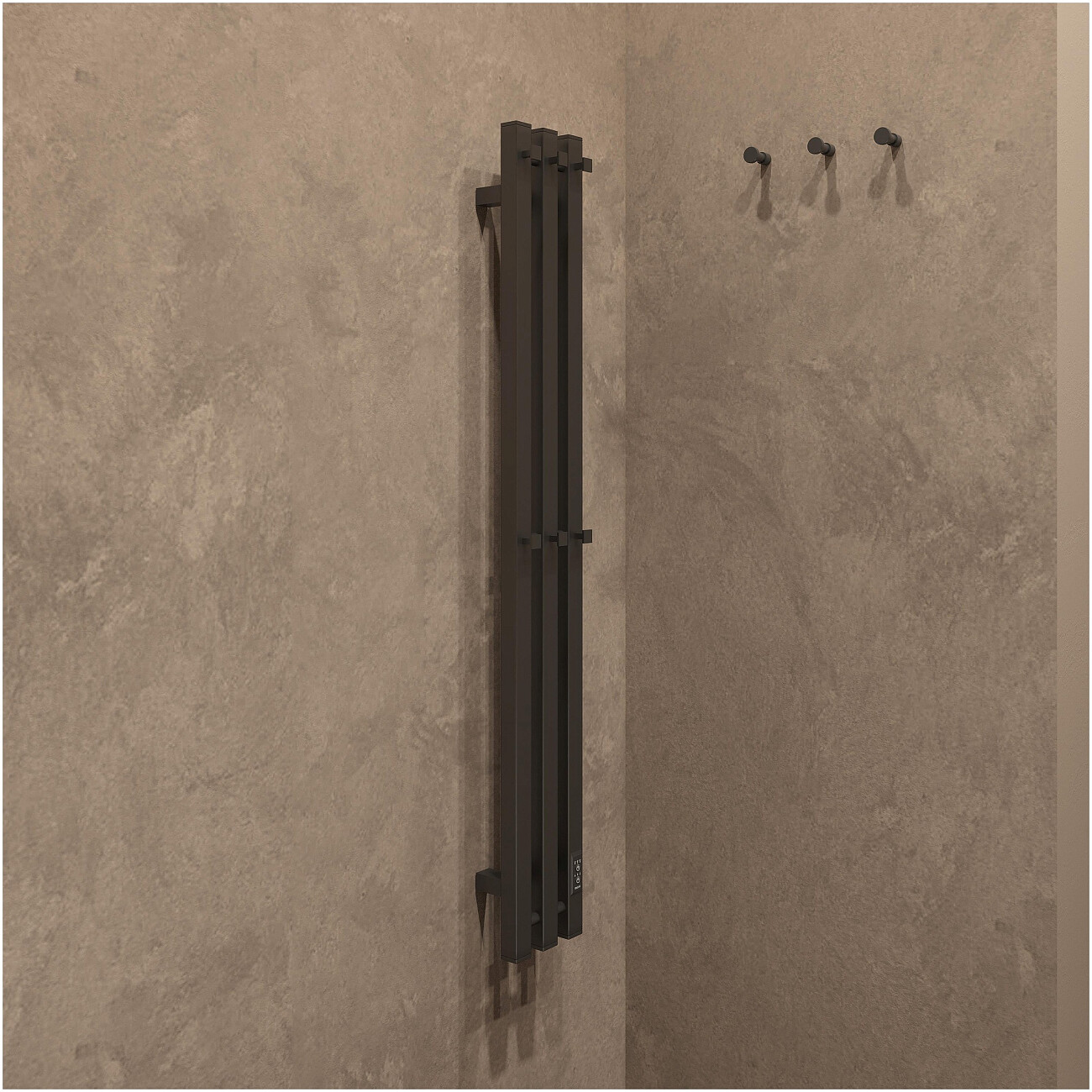 Полотенцесушитель электрический 120х15 см черный Ewrika "Пенелопа" P3 4657812417739 - изображение 4