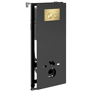 Инсталляция для подвесного унитаза с кнопкой смыва черная Abens 20TLT.010.ME.BL.MG02