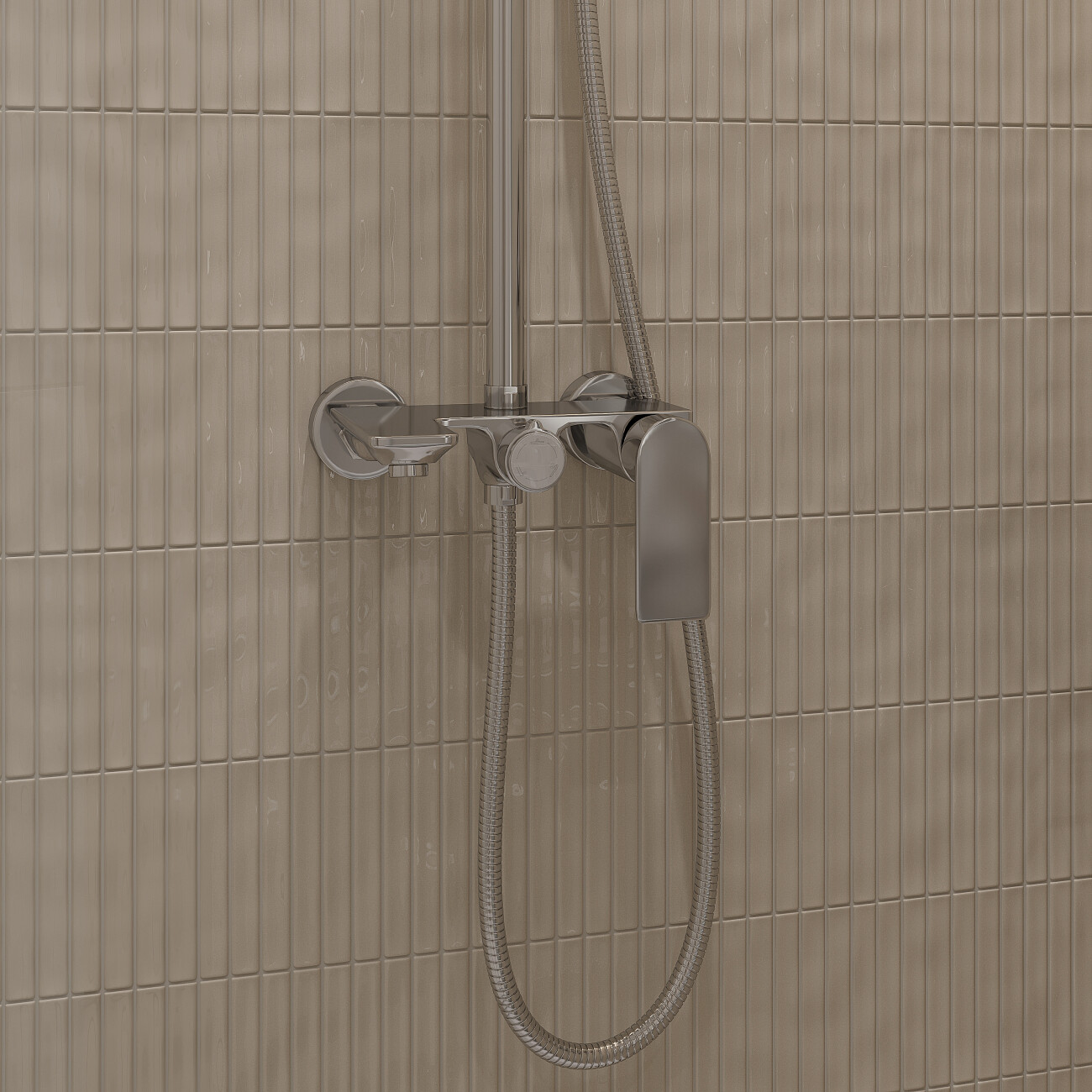 Душевая стойка с верхним душем и смесителем хром Stworki "Кронборг" KR-03cr - изображение 10