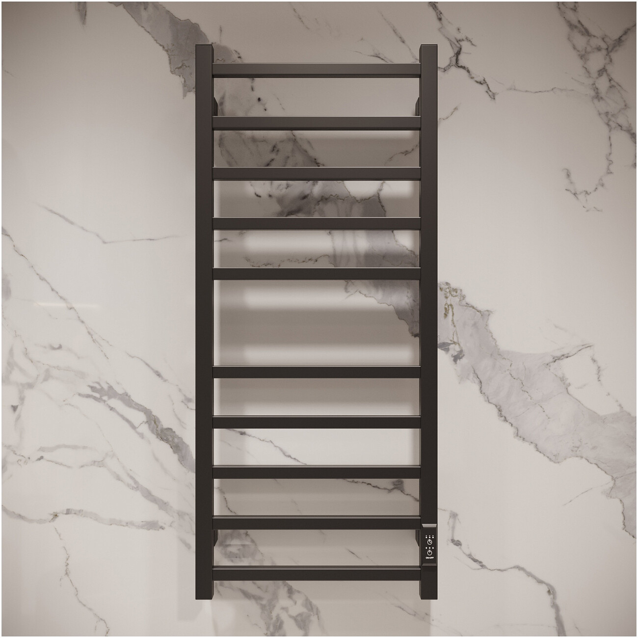 Полотенцесушитель электрический 100х40 см черный Ewrika "Пенелопа L" 4657812418460 - изображение 7