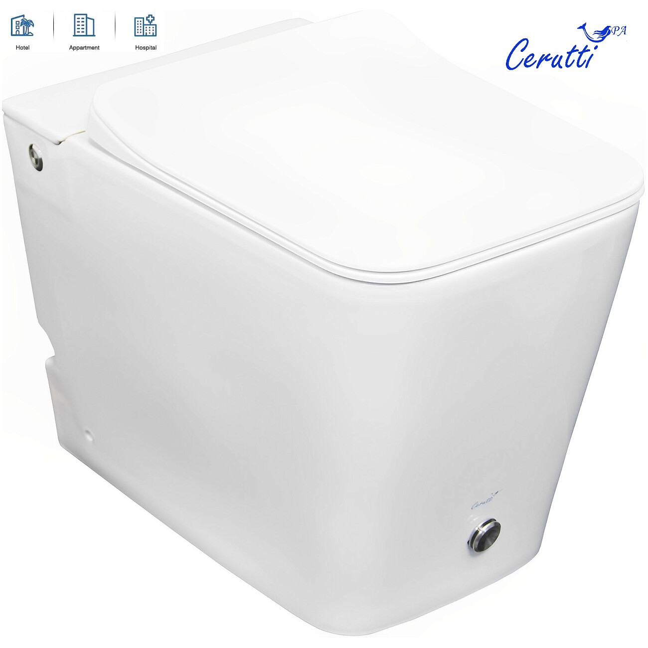 Унитаз напольный безободковый с импульсным смывом белый Cerutti SPA Disgraza Pulse CT7269 - изображение 15