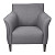 Кресло серое с гнутыми подлокотниками Gordon Byron