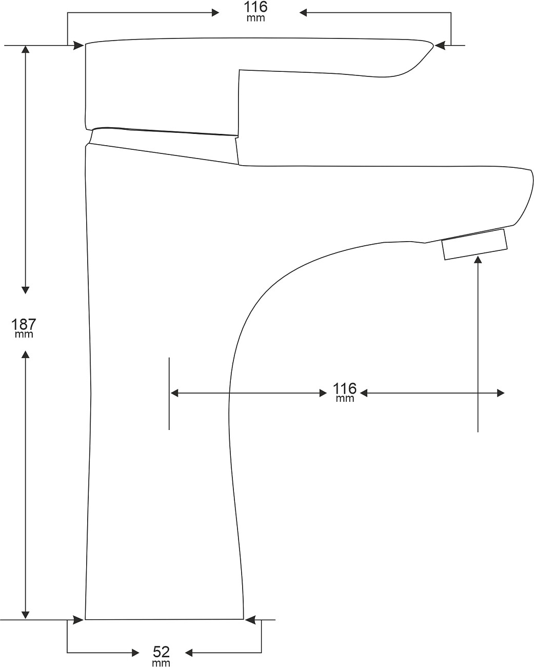 Смеситель для раковины хром Mega Truva MG-Z02 - изображение 3