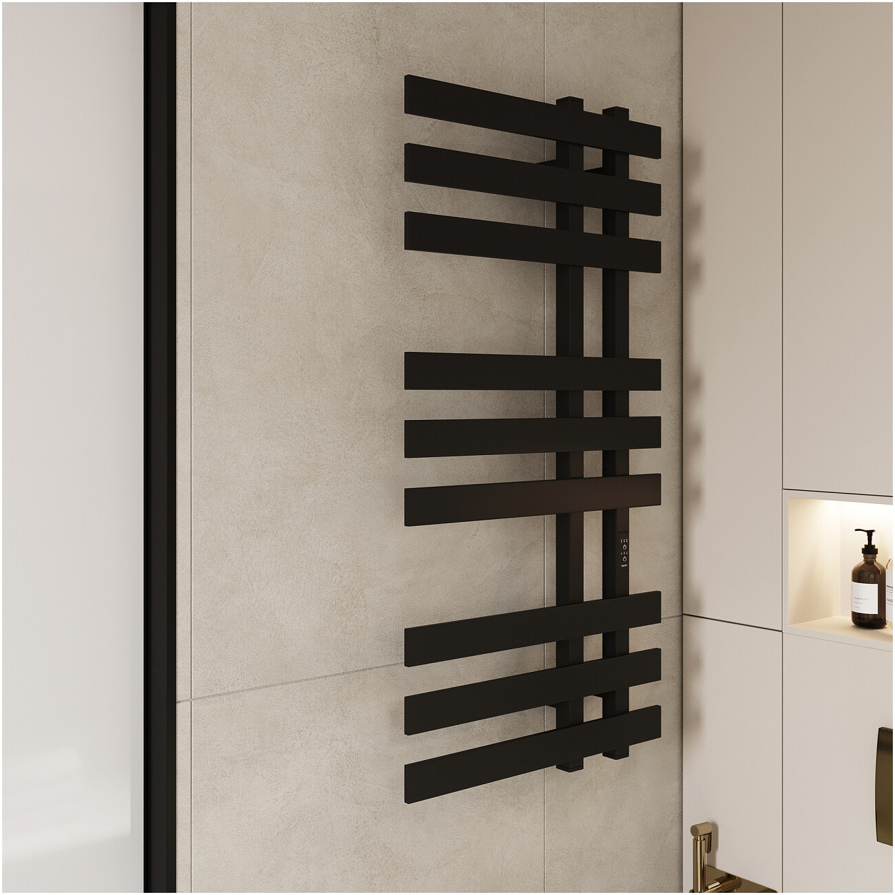 Полотенцесушитель электрический с терморегулятором 50х100 см черный Ewrika "Медея" LX - изображение 6