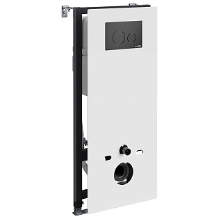 Инсталляция для подвесного унитаза с кнопкой смыва белая Abens 20TLT.010.ME.WH.MB02