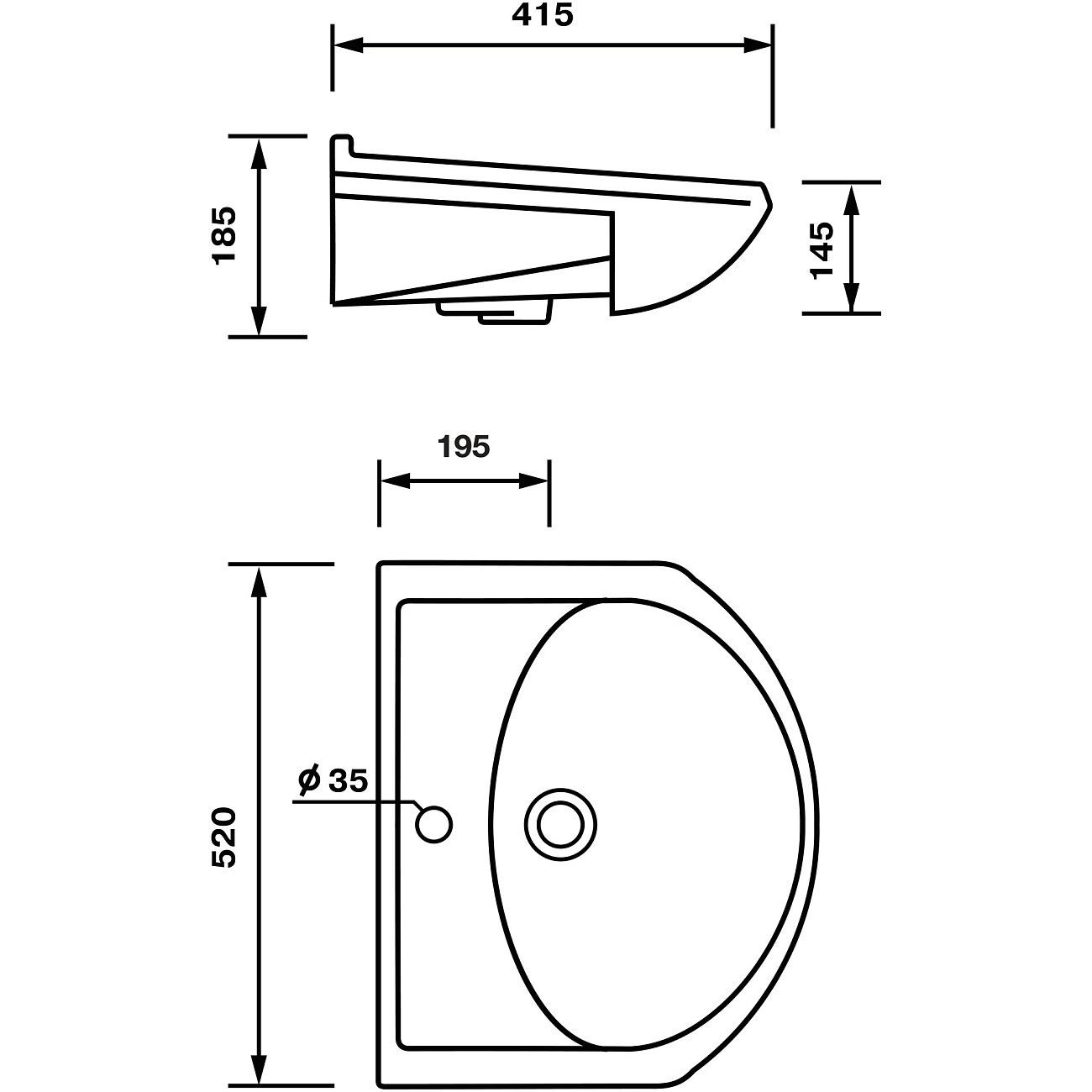Мебельная раковина белая Diwo "Дмитров" DMV50 - изображение 5