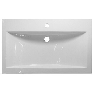 Раковина накладная из литьевого мрамора прямоугольная 48х80 см белая Эстет &quot;Монако&quot; ФР-00002611