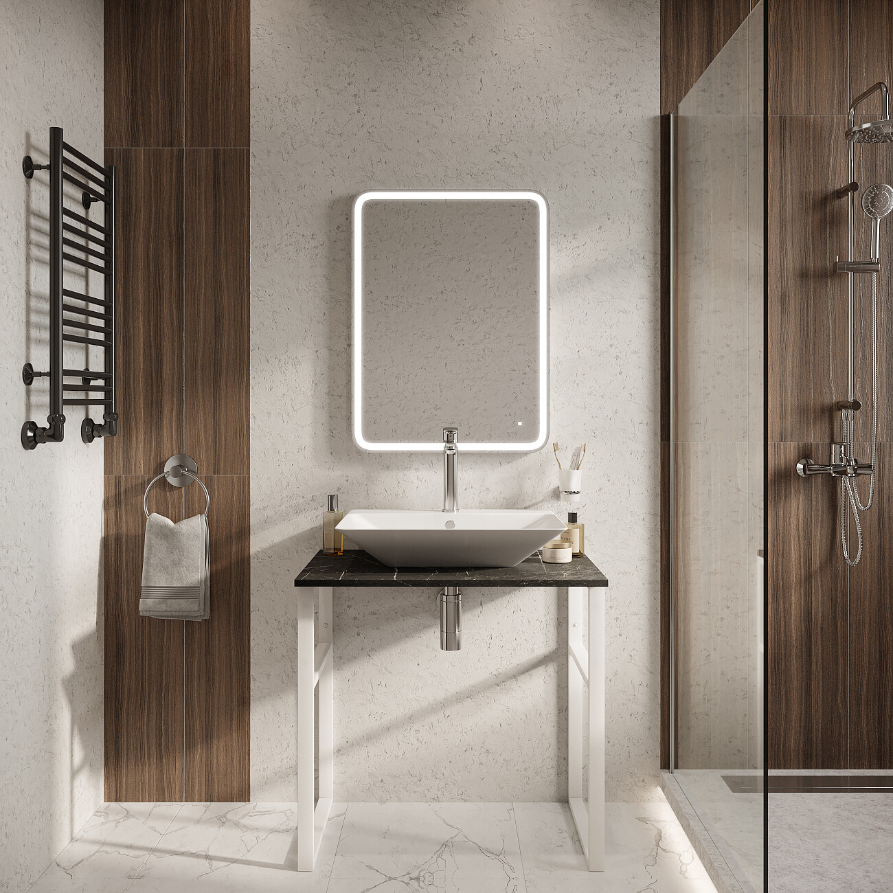 Раковина накладная керамическая прямоугольная 45х60 см белая Stworki 3061-KL - изображение 3