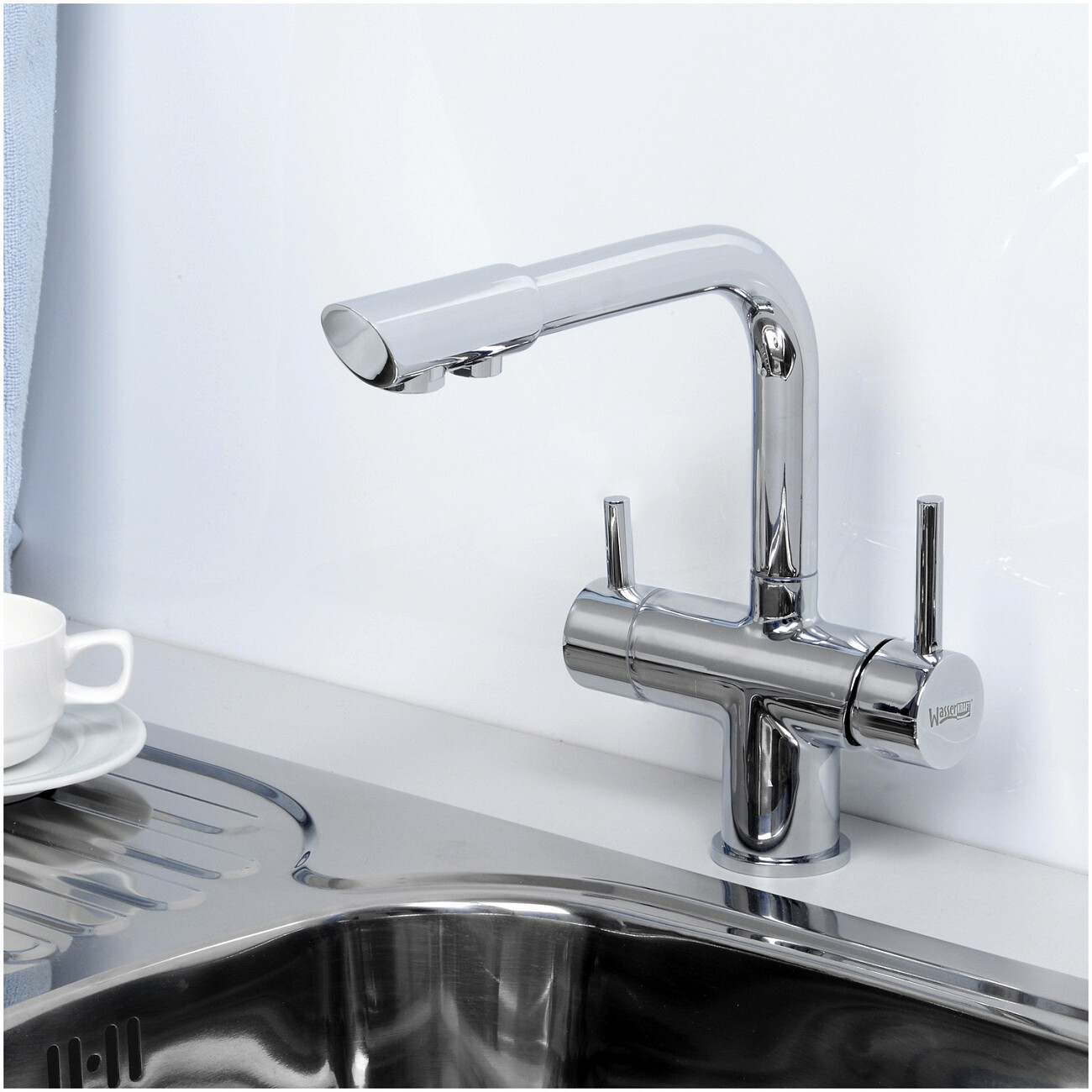 Смеситель для кухни под фильтр из латуни хром Wasserkraft A8017 - изображение 2