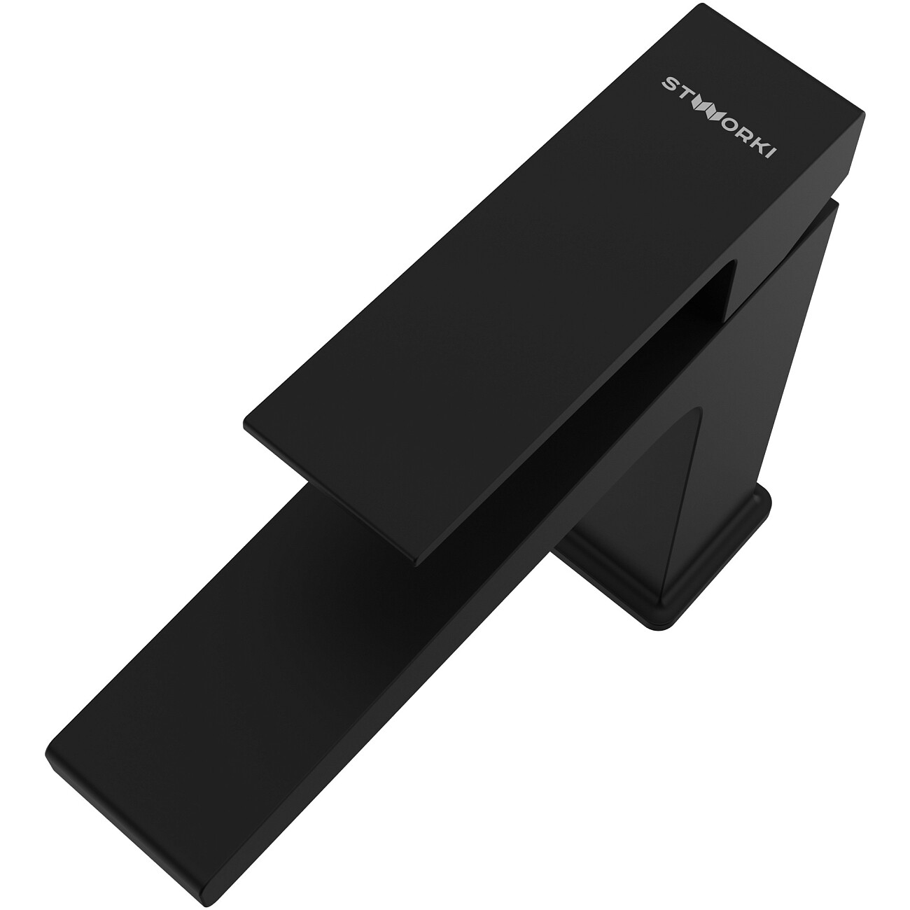 Смеситель для раковины однорычажный черный Stworki "Нюборг" S37010BK - изображение 10