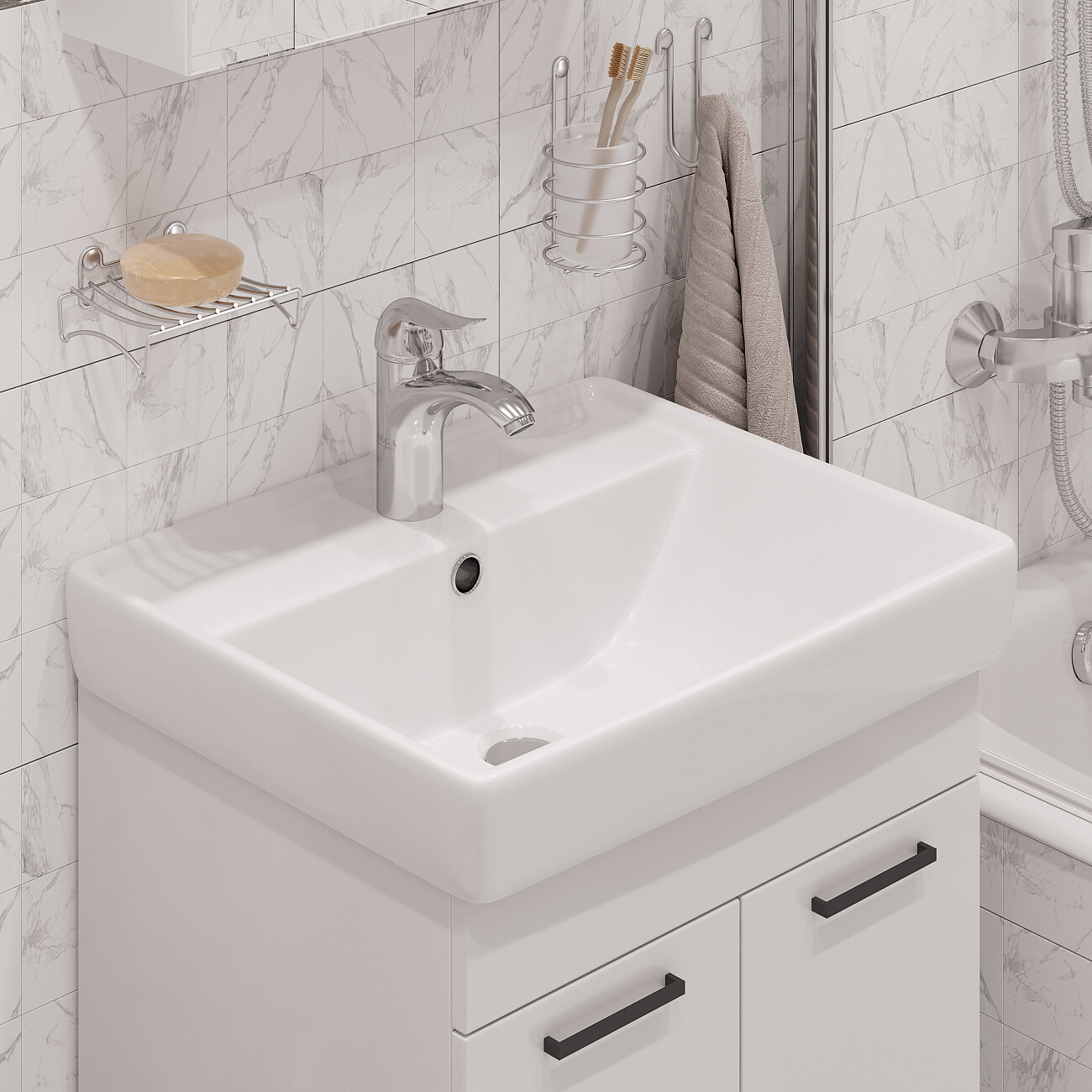 Смеситель для раковины хром Mega Mercan MG-SER114 - изображение 5