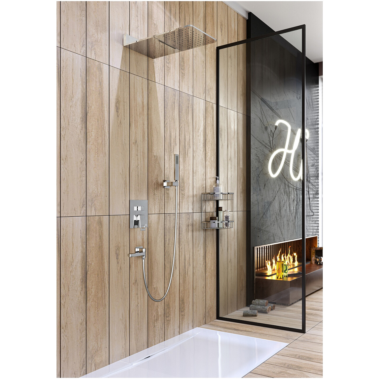 Душевой комплект встроенный с тропическим душем хром Timo Briana SX-7119-00SM - изображение 2