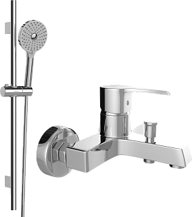 Душевой комплект &quot;Хельсинки&quot; S178014-2B02-3 со смесителем для ванны хром Mega Sun MG-SUN01