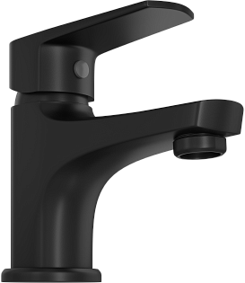 Смеситель для раковины однорычажный черный Stworki &quot;Орхус&quot; OR-01b
