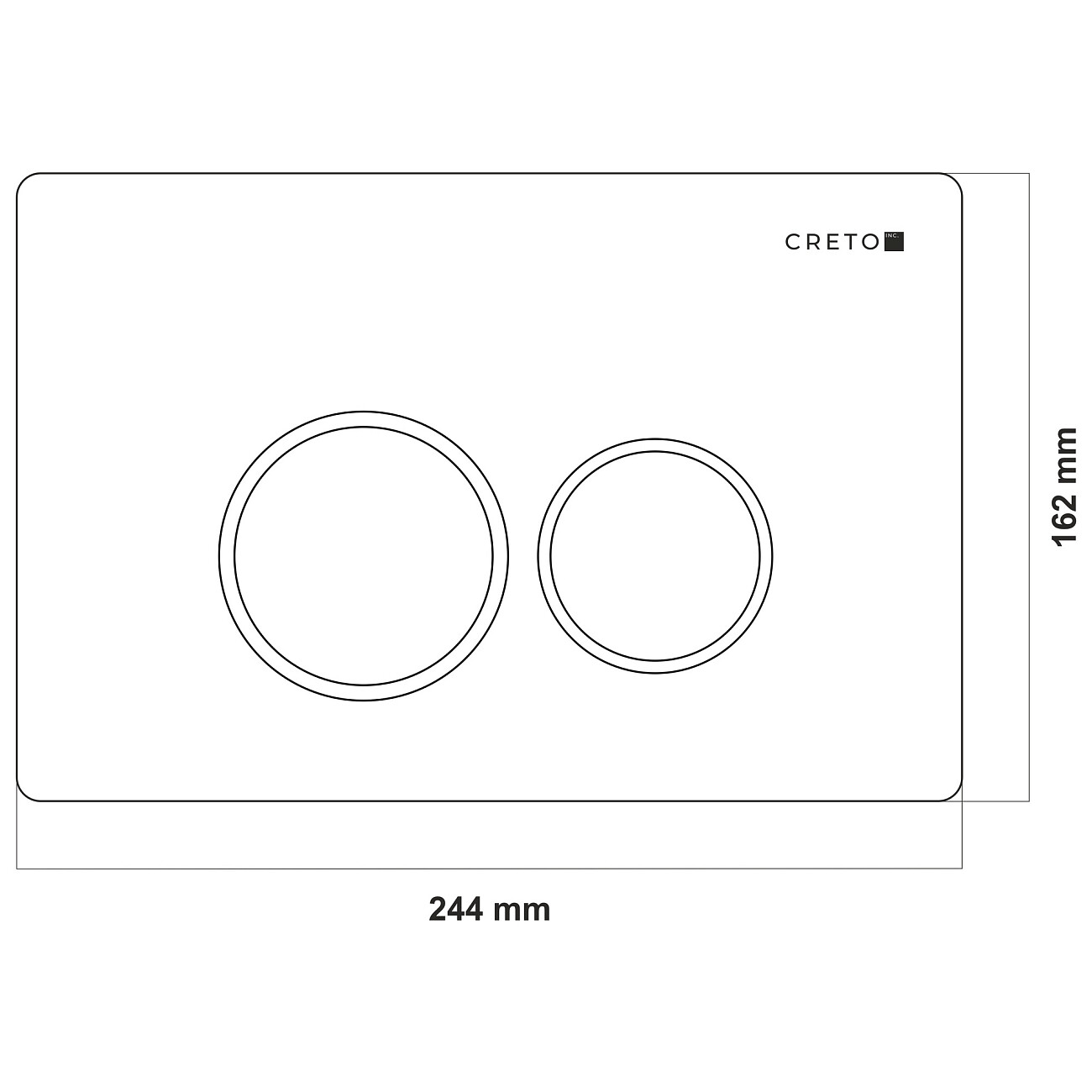 Клавиша смыва для унитаза черная Creto Snap 1.3 KL-CR-1.3-BL - изображение 2
