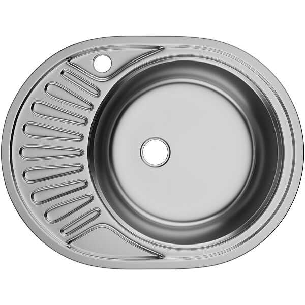 Мойка кухонная овальная сталь Domaci "Равенна" Rite DFA 577*447 (5) R1 R - изображение 1