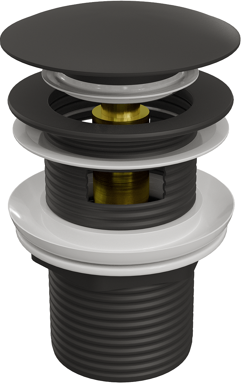 Сифон для раковины черный Ewrika HFEW08030 с донным клапаном Stworki "Кронборг" KR-05b - изображение 4